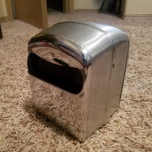 Chrome metal vintage retro napkin dispenser